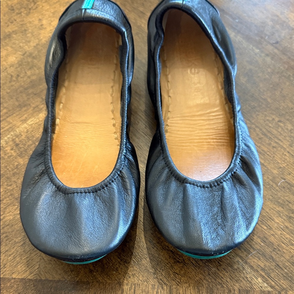 Black Leather Ballet Flats - Tieks